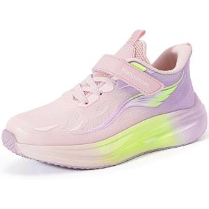 imageHehainom Girls Kids Sneaker Boys Girls Running Tennis Shoes Sparkle Lightweight Breathable Sport Athletic Girls ShoesPink
