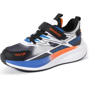 imageHehainom Kids Shoes Boys Girls Sneskers Carbon Plated Athletic Running Shoes Toddler Little Big Kid Tennis ShoesBlack Blue