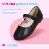 imageHehainom Toddler Girls Flats Mary Jane Flower Girl Dress Shoes School Wedding Party ShoesBlack Pu