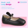imageHehainom Toddler Girls Flats Mary Jane Flower Girl Dress Shoes School Wedding Party ShoesBlack Pu