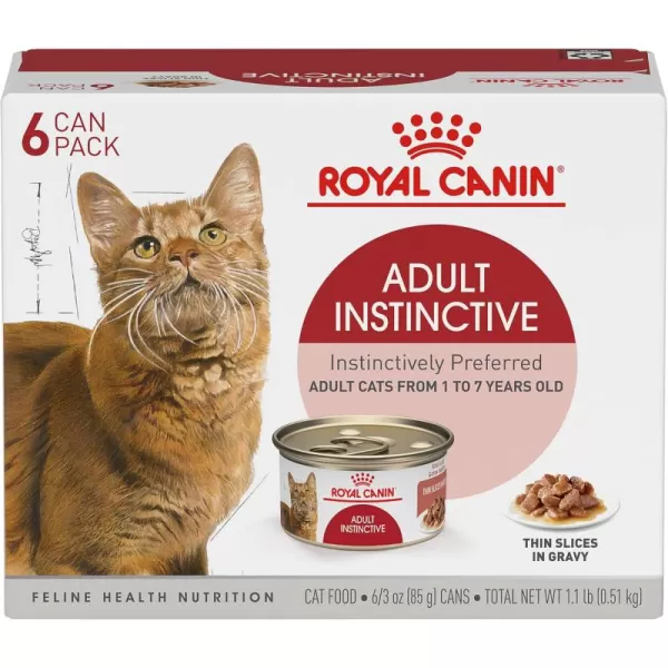 Royal Canin Adult Instinctive Thin Slices in Gravy Wet Cat Food 3 oz can 6pack113 Pound Pack of 1
