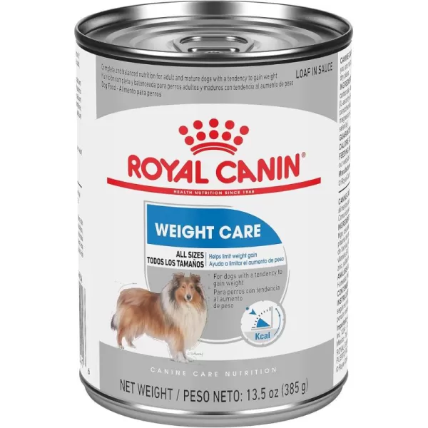 Royal Canin Weight Care Loaf in Sauce Wet Dog Food 135 oz cans 12count135 Ounce Pack of 12