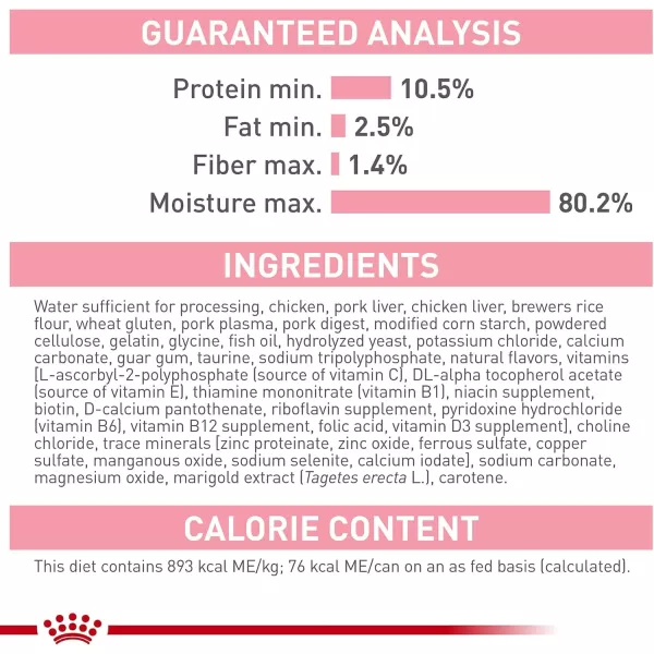Royal Canin Feline Health Nutrition Kitten Thin Slices in Gravy Canned Cat Food 3 oz can 24count3 Ounce Pack of 24
