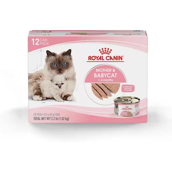 Royal Canin Feline Health Nutrition Mother ampamp Babycat Ultra Soft Mousse in Sauce Canned Cat Food 58 oz canChicken