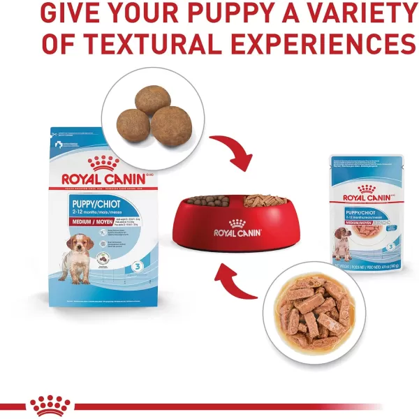 Royal Canin Size Health Nutrition Medium Puppy Dry Dog Food 30 lb bag49 Ounce Pack of 10