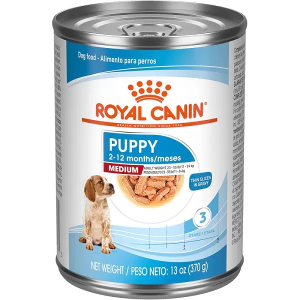 Royal Canin Size Health Nutrition Medium Puppy Dry Dog Food 30 lb bag13 Ounce Pack of 12