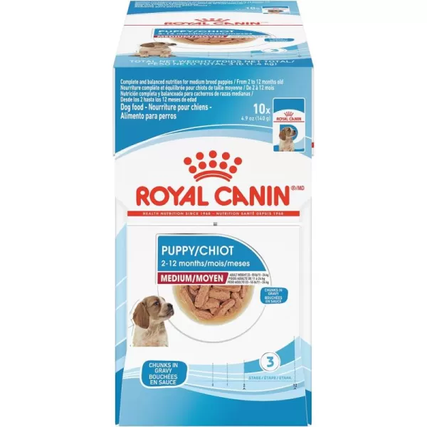 Royal Canin Size Health Nutrition Medium Puppy Dry Dog Food 30 lb bag49 Ounce Pack of 10