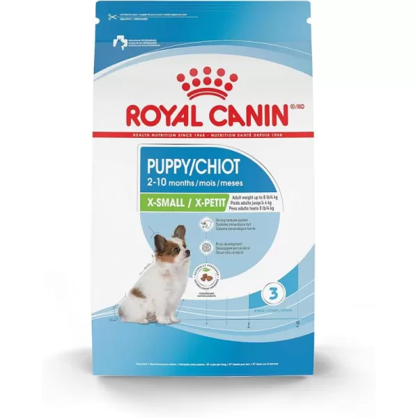 Royal Canin Size Health Nutrition XSmall Breed Dry Puppy Food Supports Brain Development Immune Support and Digestive Health 3 lb BagChicken