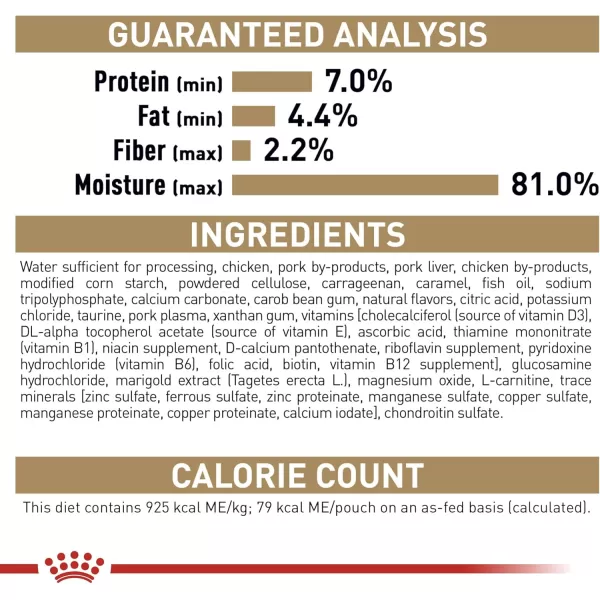 Royal Canin Breed Health Nutrition Dachshund Loaf in Gravy Pouch Dog Food 3 oz Pouch Pack of 12 723085Beef