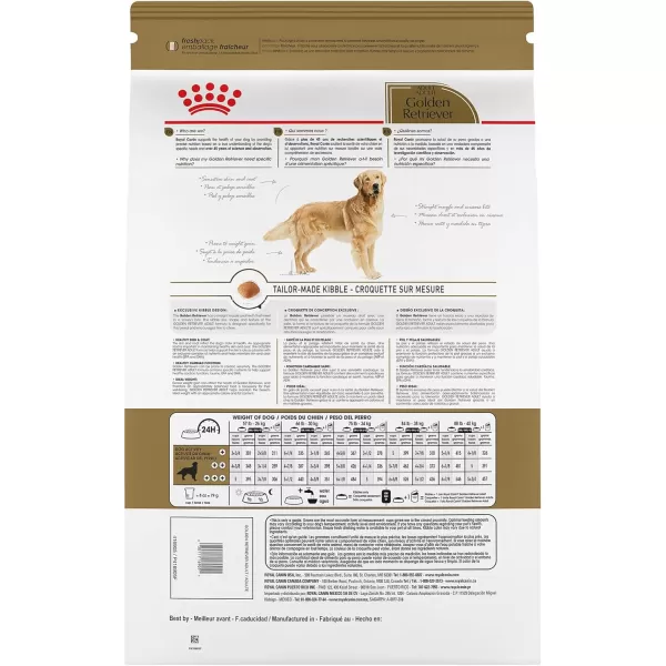 Royal Canin Golden Retriever Adult Dry Dog Food 30 lb bag13 piece set