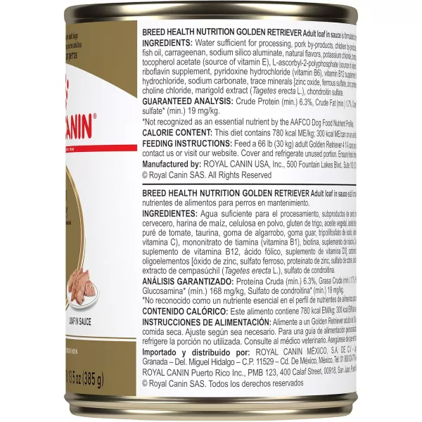 Royal Canin Golden Retriever Adult Dry Dog Food 30 lb bag135 Ounce Pack of 12