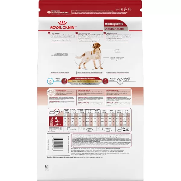 Royal Canin Medium Breed Adult Dry Dog Food 17 lb bag30 Pound Pack of 1