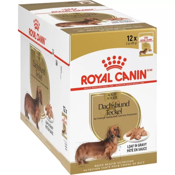 Royal Canin Breed Health Nutrition Dachshund Loaf in Gravy Pouch Dog Food 3 oz Pouch Pack of 12 723085Beef