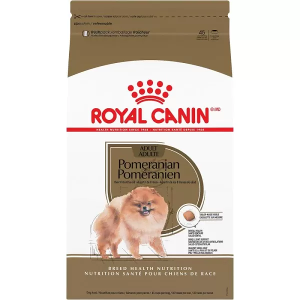 Royal Canin Breed Health Nutrition Pomeranian Dry Dog Food 10 lb bag25 Pound Pack of 1