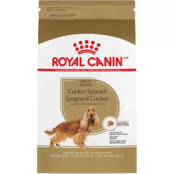 Royal Canin Cocker Spaniel Adult Dry Dog Food 25 lb bag25 Pound Pack of 1