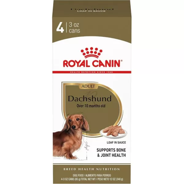 Royal Canin Dachshund Adult Breed Specific Wet Dog Food 3 oz Can 4packChicken  Pork  Corn