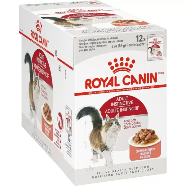Royal Canin Adult Cat Instinctive Chunks in Gravy Wet Cat Food Pouch 3 oz pouch 12countChunks in Gravy