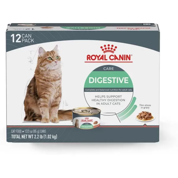 Royal Canin Digestive Care Thin Slices in Gravy Wet Cat Food 3 Ounce Pack of 6  Package May Vary3 Ounce Pack of 12