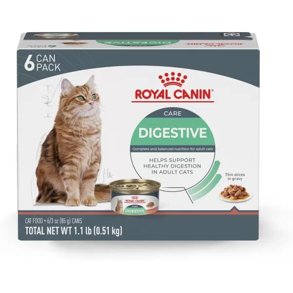 Royal Canin Digestive Care Thin Slices in Gravy Wet Cat Food 3 Ounce Pack of 6  Package May Vary3 Ounce Pack of 6