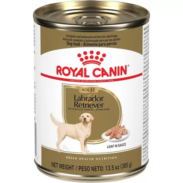 Royal Canin Labrador Retriever Loaf in Sauce Canned Dog Food 135 oz can 12countChicken  Pork  Wheat