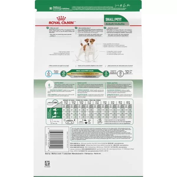 Royal Canin Small Breed Adult Dry Dog Food 25 lb bag13 piece set