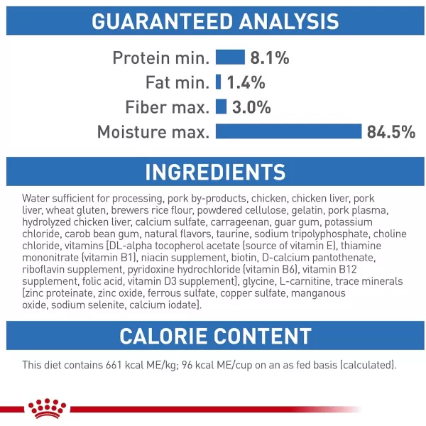 Royal Canin Feline Weight Care Thin Slices in Gravy Canned Adult Wet Cat Food 3 oz can 6pack1 Count Pack of 24
