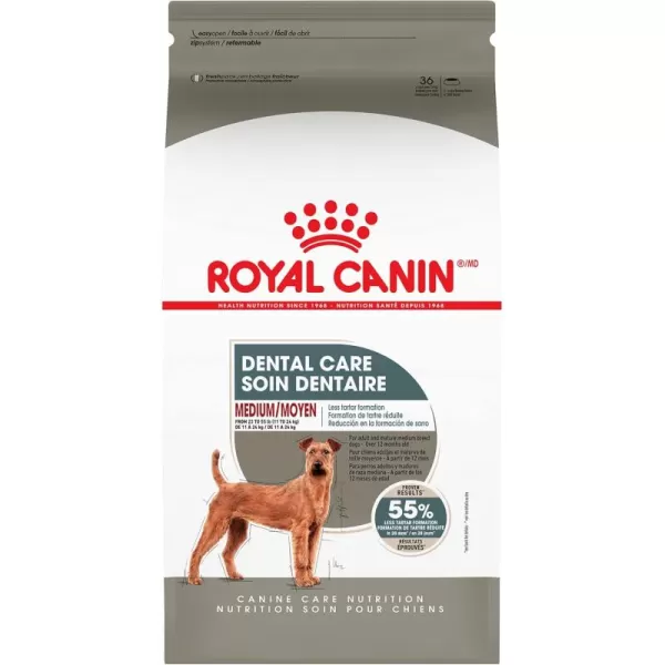 Royal Canin Medium Dog Dental Care Dry Dog Food 28 lb bag28 Pound Pack of 1