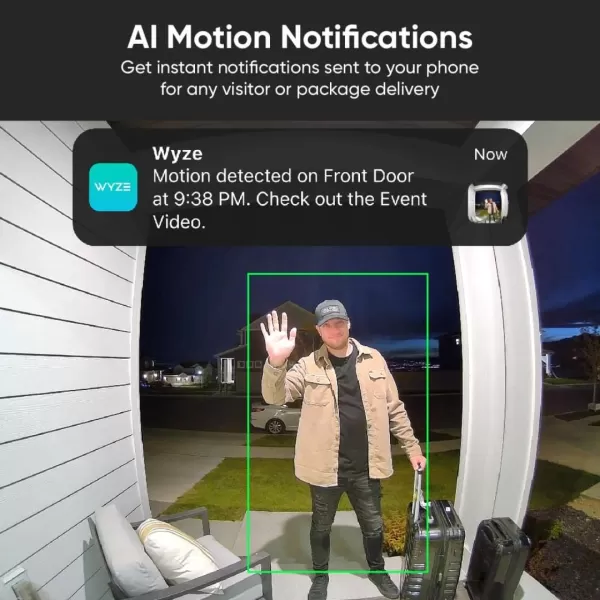 WYZE Cam Pan v3 IndoorOutdoor IP65Rated 1080p PanTiltZoom WiFi Smart Home Security Camera with Motion Tracking for Baby ampamp Pet Color Night Vision 2Way Audio Works with Alexa ampamp Google AssistantWhite
