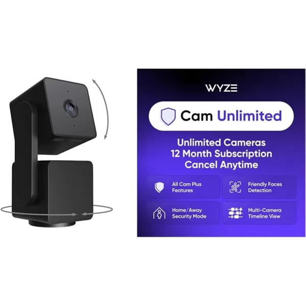 WYZE Cam Pan v3 IndoorOutdoor IP65Rated 1080p PanTiltZoom WiFi Smart Home Security Camera with Motion Tracking for Baby ampamp Pet Color Night Vision 2Way Audio Works with Alexa ampamp Google AssistantBlack