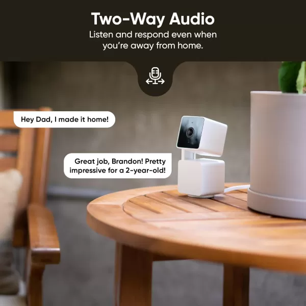 WYZE Cam Pan v3 IndoorOutdoor IP65Rated 1080p PanTiltZoom WiFi Smart Home Security Camera with Motion Tracking for Baby ampamp Pet Color Night Vision 2Way Audio Works with Alexa ampamp Google AssistantWhite