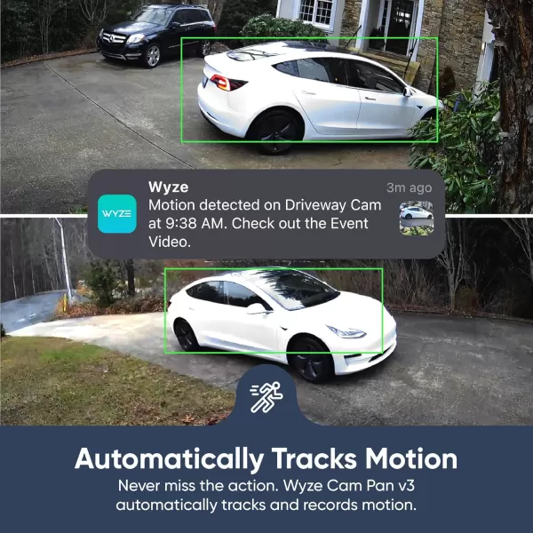 WYZE Cam Pan v3 IndoorOutdoor IP65Rated 1080p PanTiltZoom WiFi Smart Home Security Camera with Motion Tracking for Baby ampamp Pet Color Night Vision 2Way Audio Works with Alexa ampamp Google AssistantWhite