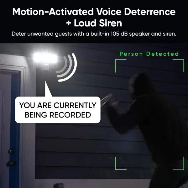 WYZE Floodlight Camera Pro 3000Lumen LEDs 180 Wide View 2K HD Outdoor Security Camera Motion Detection 105dB Siren Cloud ampamp Local Storage Color Night Vision for Home Surveillance WiredWhiteWhite