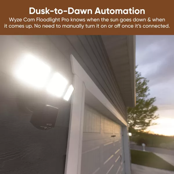 WYZE Floodlight Camera Pro 3000Lumen LEDs 180 Wide View 2K HD Outdoor Security Camera Motion Detection 105dB Siren Cloud ampamp Local Storage Color Night Vision for Home Surveillance WiredWhiteWhite