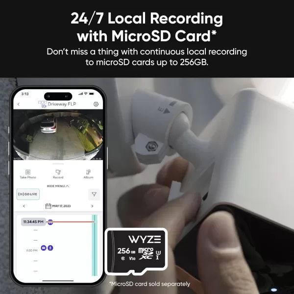 WYZE Floodlight Camera Pro 3000Lumen LEDs 180 Wide View 2K HD Outdoor Security Camera Motion Detection 105dB Siren Cloud ampamp Local Storage Color Night Vision for Home Surveillance WiredWhiteWhite