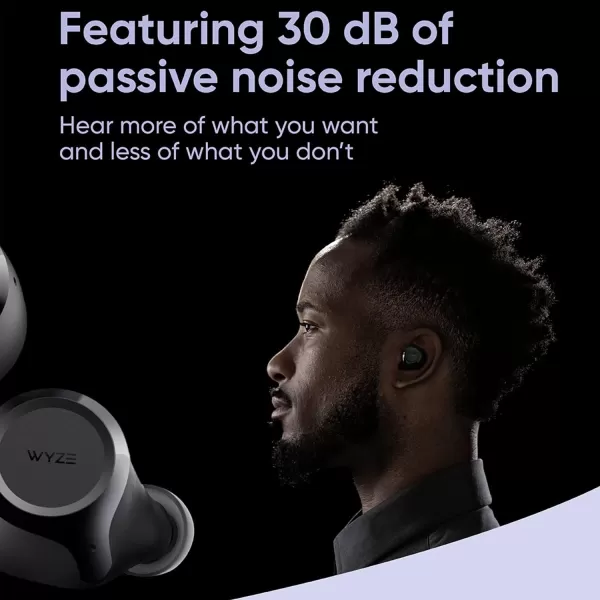WYZE Wireless Earbuds 50 Bluetooth Headphones with IPX5 Sweat Resistance 30 dB Noise Reduction4 VoiceIsolating Mics Alexa Builtin True Wireless EarbudsCharging Case WorkoutSports