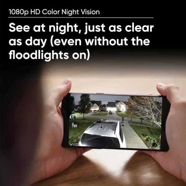 Wyze Cam Floodlight with 2600 Lumen LEDs Wired 1080p HD IP65 Outdoor Smart Security Camera Color Night Vision 270Degree Customizable Motion Detection 105dB Siren and TwoWay Audio