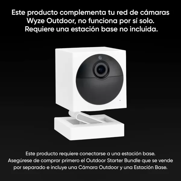 Wyze Cam Outdoor Starter Bundle Base Station and 1 Cam 1080p HD IndoorOutdoor WireFree Smart Home Camera with Night Vision 2Way Audio Works with Alexa ampamp Google Assistant White with Camo SkinAddOn Camera