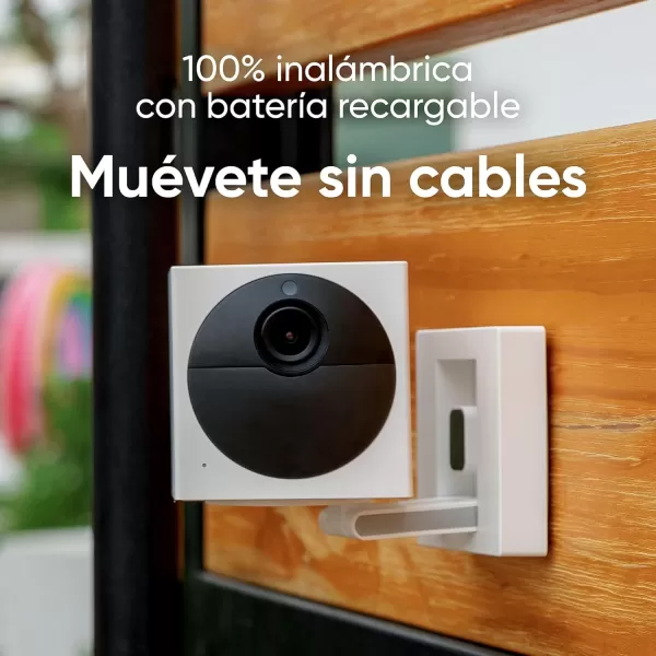 Wyze Cam Outdoor Starter Bundle Base Station and 1 Cam 1080p HD IndoorOutdoor WireFree Smart Home Camera with Night Vision 2Way Audio Works with Alexa ampamp Google Assistant White with Camo SkinAddOn Camera