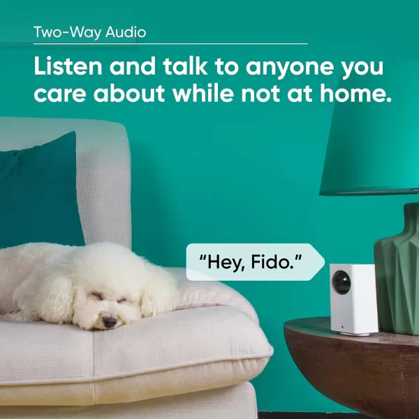 Wyze Cam Pan v2 1080p PanTiltZoom WiFi Indoor Smart Home Camera with Color Night Vision 2Way Audio Compatible with Alexa ampamp The Google Assistant White