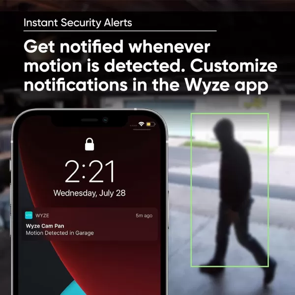 Wyze Cam Pan v2 1080p PanTiltZoom WiFi Indoor Smart Home Camera with Color Night Vision 2Way Audio Compatible with Alexa ampamp The Google Assistant White