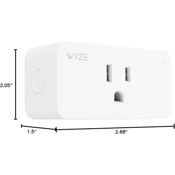Wyze Plug 24GHz WiFi Smart Plug Works with Alexa Google Assistant IFTTT No Hub Required OnePack White  A Certified for Humans DeviceIndoor Smart Plug 1Pack