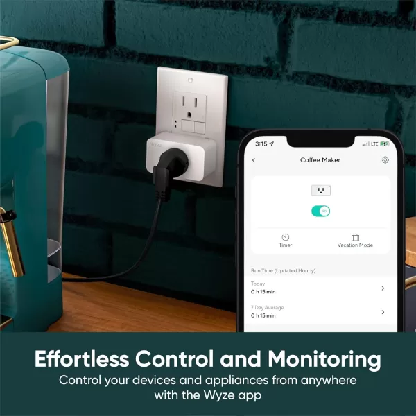 Wyze Plug 24GHz WiFi Smart Plug Works with Alexa Google Assistant IFTTT No Hub Required OnePack White  A Certified for Humans DeviceIndoor Smart Plug 2Pack