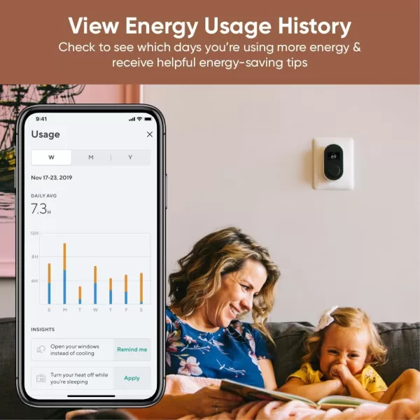 Wyze Programmable Smart WiFi Thermostat for Home with App Control Energy Saving Easy Installation Works with Alexa and Google Assistant Black