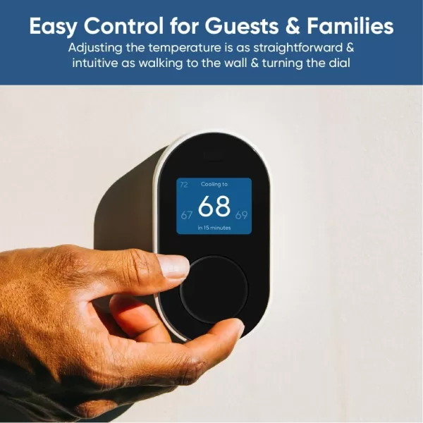 Wyze Programmable Smart WiFi Thermostat for Home with App Control Energy Saving Easy Installation Works with Alexa and Google Assistant Black