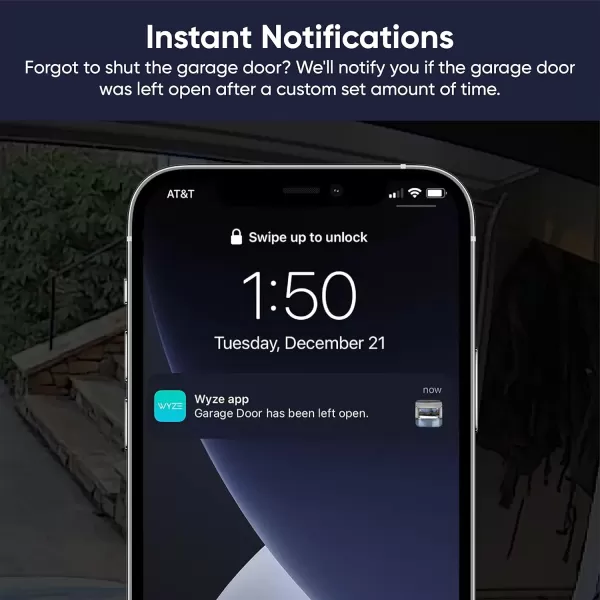 Wyze Smart Garage Door Opener wbuiltin HD Video Remotely Control Garage Door 1080p HD Video wColor Night Vision TwoWay Audio