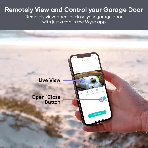 Wyze Smart Garage Door Opener wbuiltin HD Video Remotely Control Garage Door 1080p HD Video wColor Night Vision TwoWay Audio