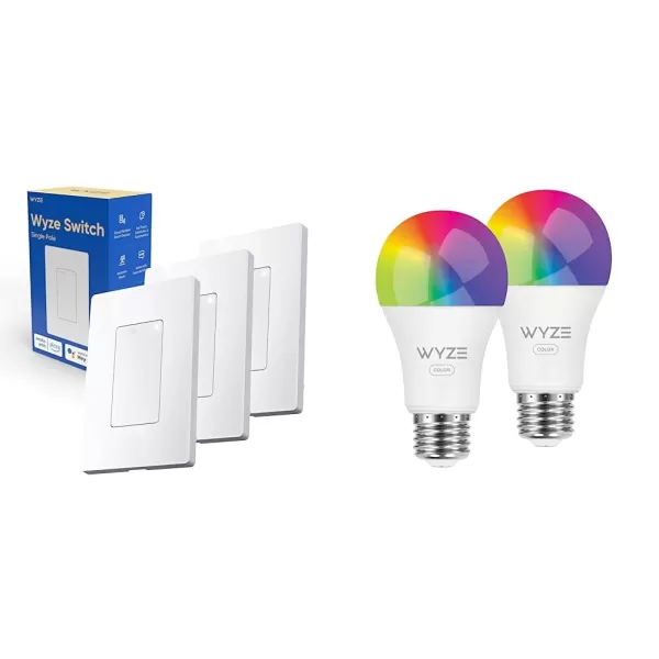 Wyze Switch 24 GHz WiFi Smart Light Switch SinglePole Needs Neutral Wire Compatible with Alexa Google Assistant and IFTTT No Hub Required 1Pack White3Pack