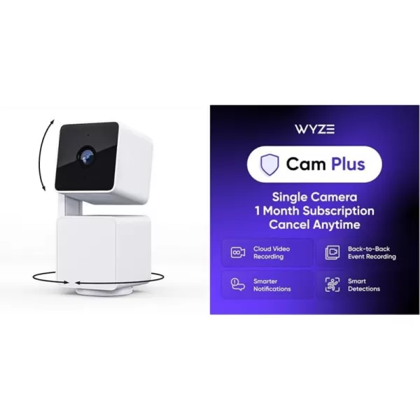 WYZE Cam Pan v3 IndoorOutdoor IP65Rated 1080p PanTiltZoom WiFi Smart Home Security Camera with Motion Tracking for Baby ampamp Pet Color Night Vision 2Way Audio Works with Alexa ampamp Google AssistantWhite