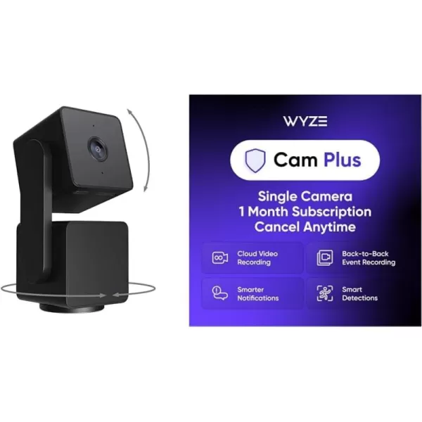 WYZE Cam Pan v3 IndoorOutdoor IP65Rated 1080p PanTiltZoom WiFi Smart Home Security Camera with Motion Tracking for Baby ampamp Pet Color Night Vision 2Way Audio Works with Alexa ampamp Google AssistantBlack