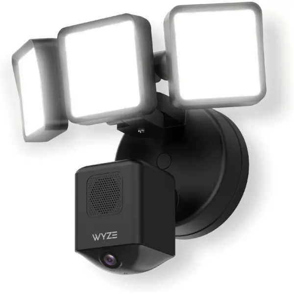 WYZE Floodlight Camera Pro 3000Lumen LEDs 180 Wide View 2K HD Outdoor Security Camera Motion Detection 105dB Siren Cloud ampamp Local Storage Color Night Vision for Home Surveillance WiredWhiteBlack